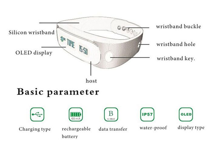 Le bracelet connecté Tera E02 etanche